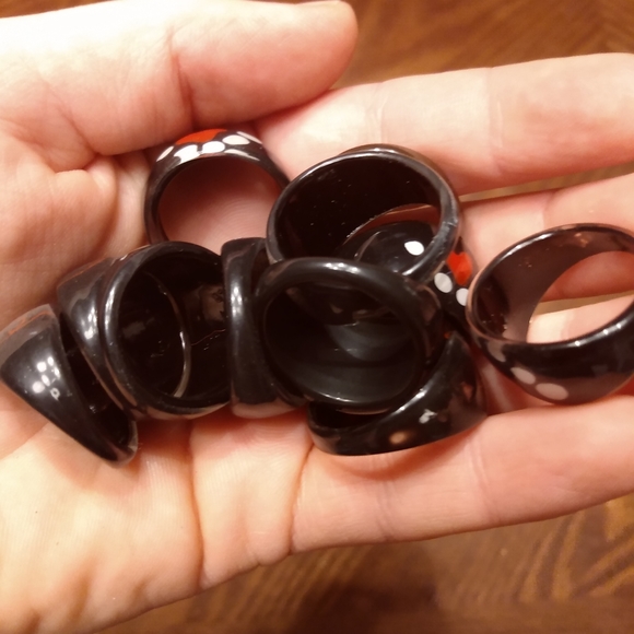 Jewelry Black Acrylic Rings Poshmark